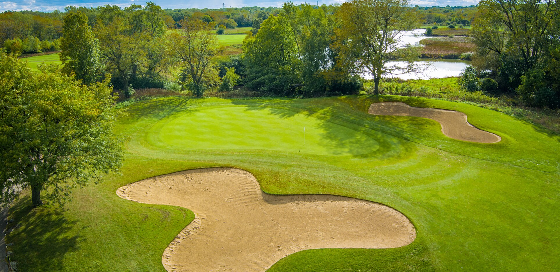 Bunkers on golf course
