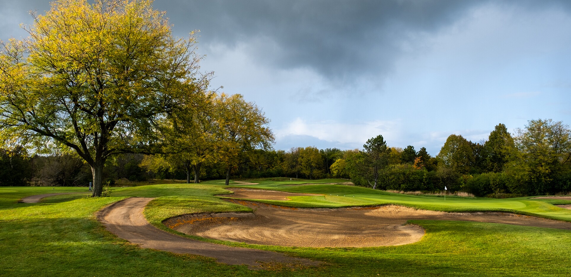 Bunker on golf course